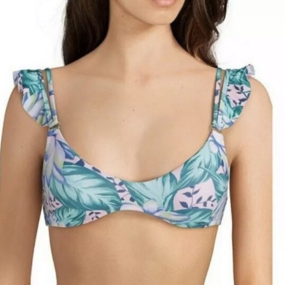 Gianni Bini Tropical Bikini Top Size Small - Picture 3 of 7